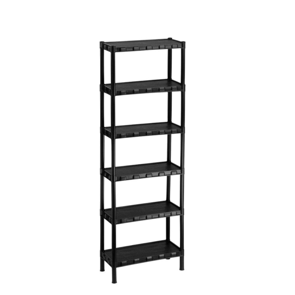 Estante Nápoles Preta 6 Prateleiras