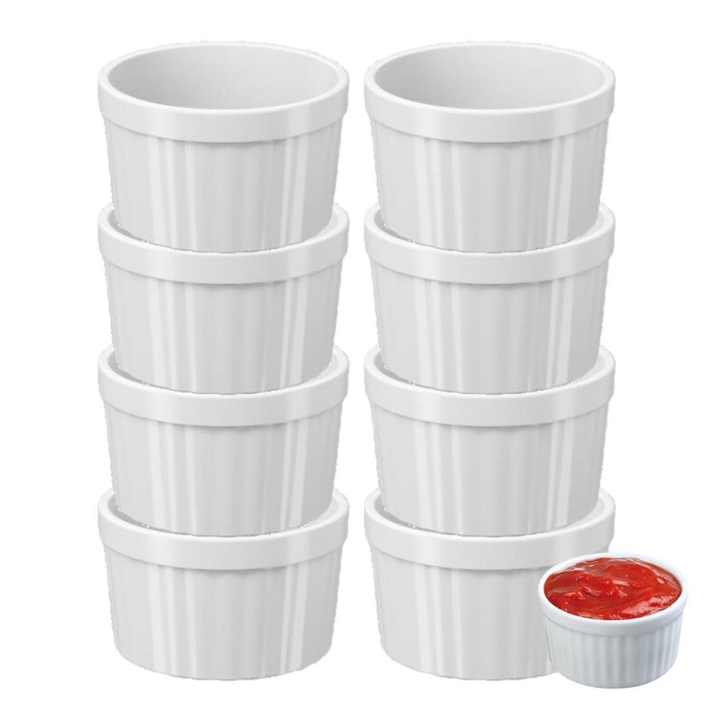Kit8 Molheira Ramekin Potinhos Pote Molho Petisco Coza 150Ml