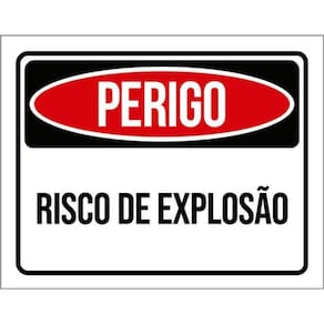 Kit 10 Placas Perigo Risco De Explosão 36X46
