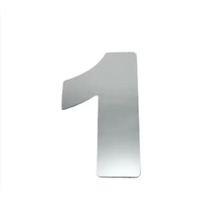 Número Residencial Numeral N.1 12,5Cm Aço Escovado