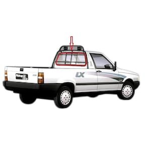 Borracha Vidro Traseiro Vigia Corredico Fiorino Pickup 85/..