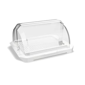 Porta Pão Com Tampa Acrílico Armazena E Conserva Uz Branco