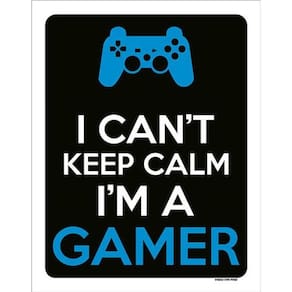 Kit 5 Placas I Can`T Keep Calm Gamer Ps 36X46
