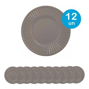 12Un Prato Sobremesa Petiscos Melamine Plissé Buffet 20Cm