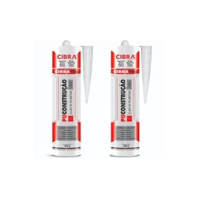 02 Cola Selante Adesivo Cibra Flex Pu Construção 400Gr Cinza
