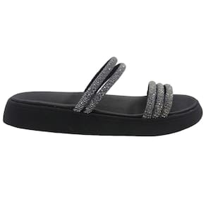 Tamanco Papete Feminino Casual Dia a Dia Passeio Trabalho com Strass Conforto Moleca 5469.135