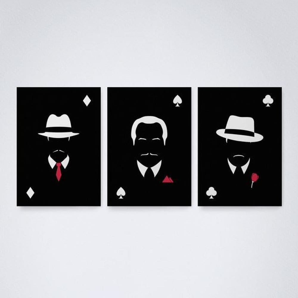 Quadro Decorativo Baralho 30x20cm - Elegante e Sofisticado