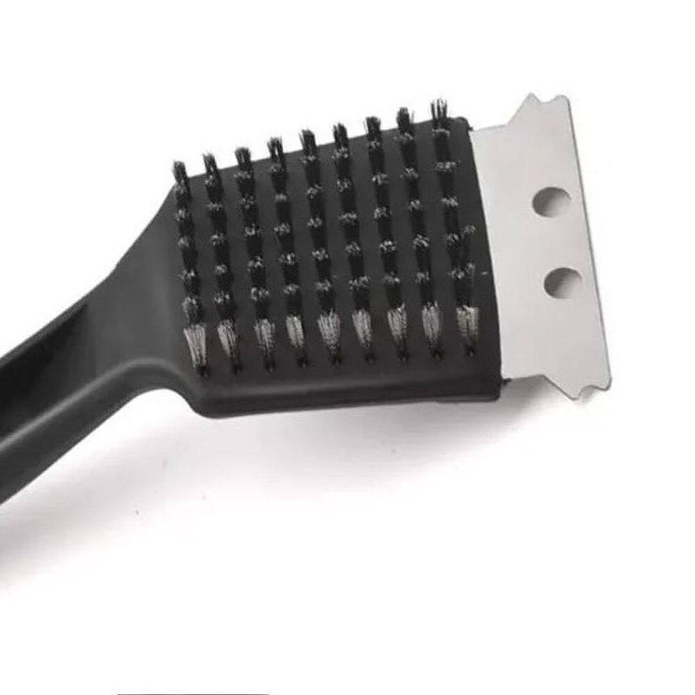 Escova Para Limpar Grelha Churrasqueira 2 Em 1 Com Espátula