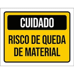 Kit 5 Placas De Cuidado Risco Queda Material 36X46