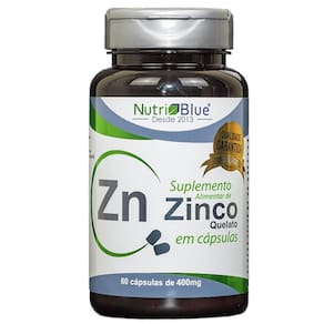 Suplemento Zinco Quelato 400Mg 60 Cápsulas Nutriblue