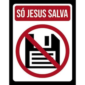 Kit 10 Placas Só Jesus Salva Disquete 36X46