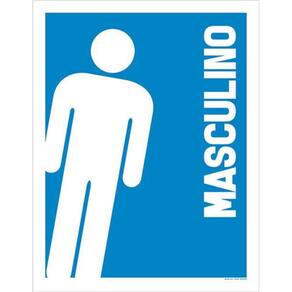 Kit 5 Placas Inclinado Masculino Banheiro 36X46