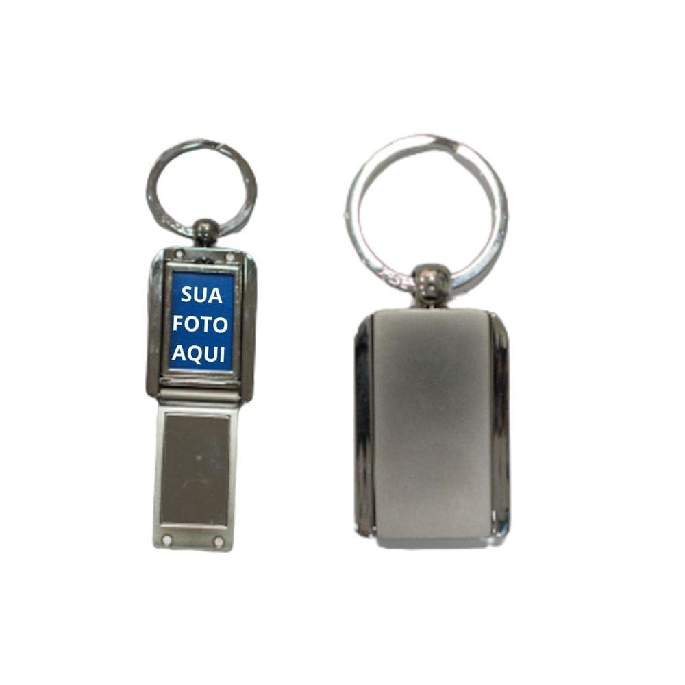Chaveiro De Metal Para Foto 3X2 Classico Squ-Ch-1371
