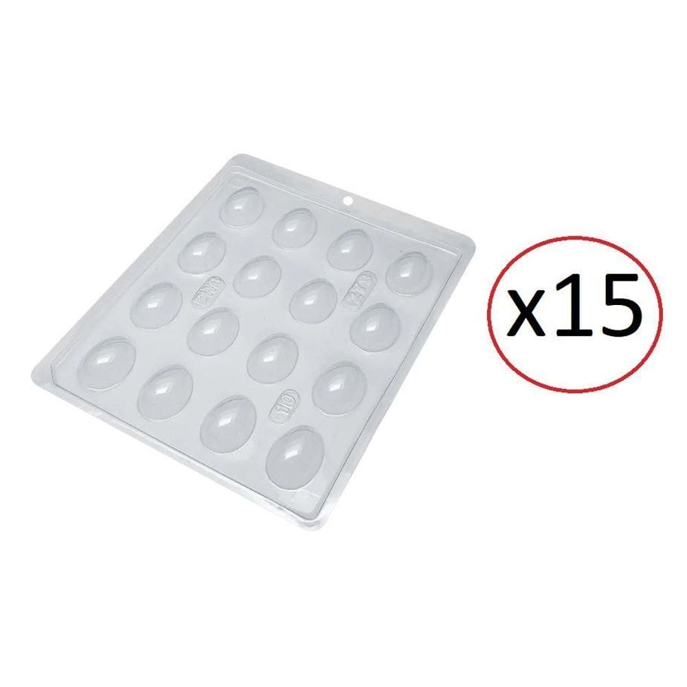 Forma De Pvc Para Ovo De Pascoa De 10Gr - Kit 15 Unidades