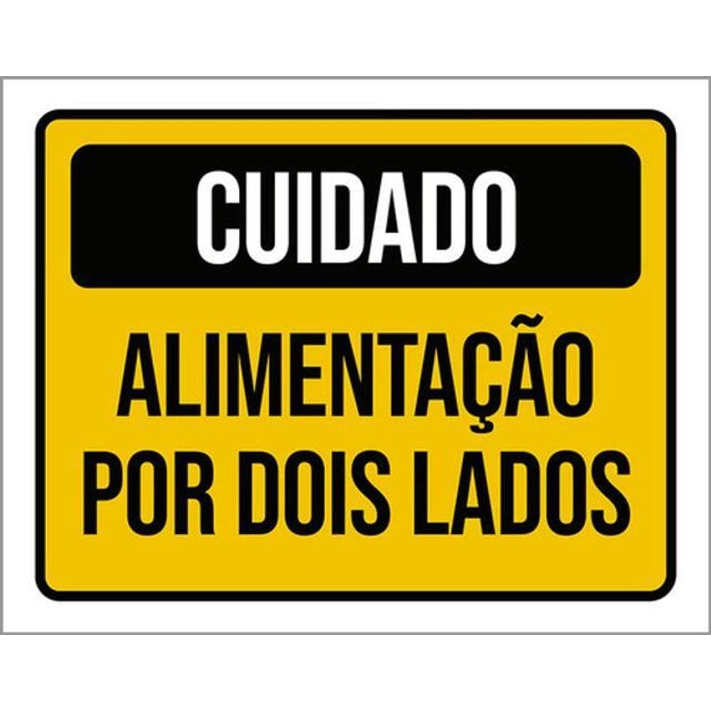 Kit 3 Placas Cuidado Alimentação Dois Lados 36X46