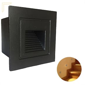 Balizador Embutir Externo Preto Mini De Parede Escada Lup76