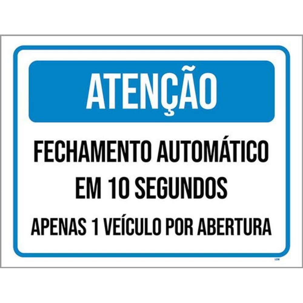 Kit 3 Placas Apenas 1 Veículo Por Abertura 36X46