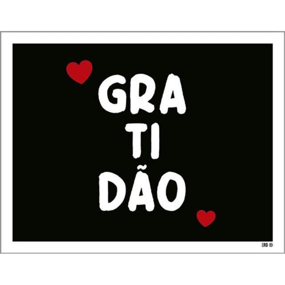Kit 3 Placas Gratidão Coração Ml2784 36X46