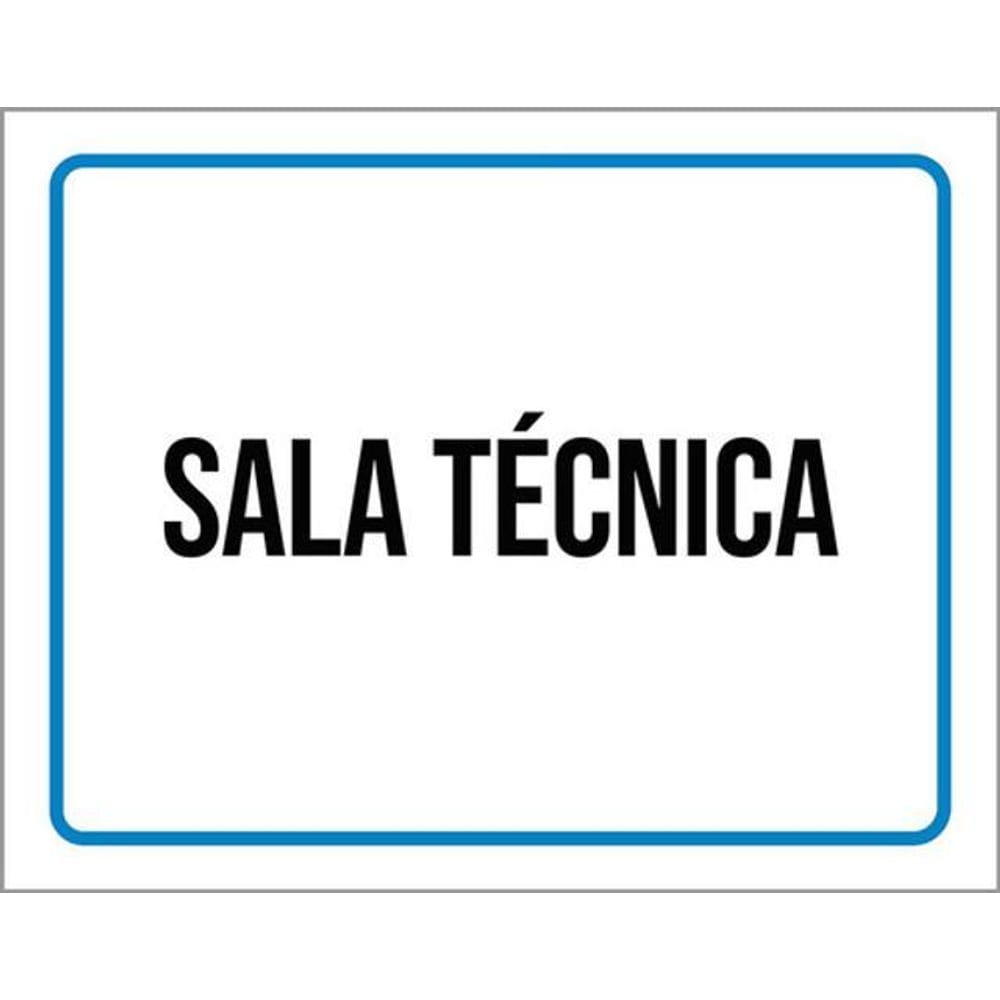 Kit 3 Placas Setor Azul Sala Técnica 36X46