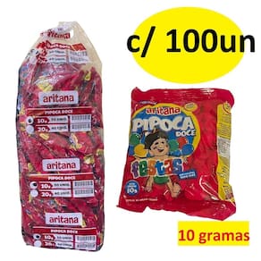 Fardo De Mini Pipoca Doce Com 100 Un De 10Gr Aritana Festas