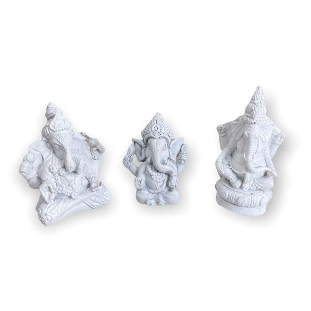 Trio Meditação Ganesha Ou Crânio Em Resina- Escolha O Modelo