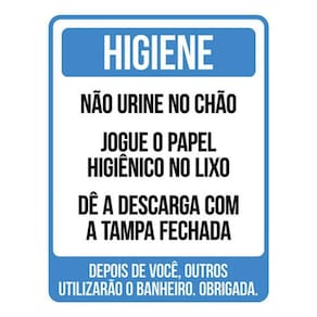 Kit 3 Placas De Higiene Não Urine No Chão 36X46
