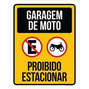 Kit 3 Placas Garagem De Moto Proibido Estacionar 36X46