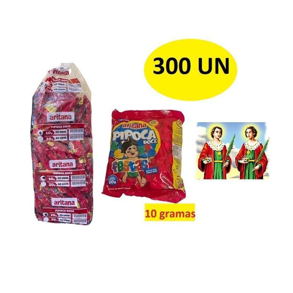 Mini Pipoca Doce Com 300 Unidades De 10Gr Cosme Damião