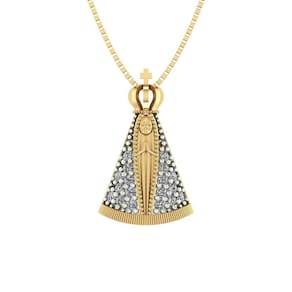 Pingente Nossa Senhora Aparecida Ouro Amarelo Pix0760