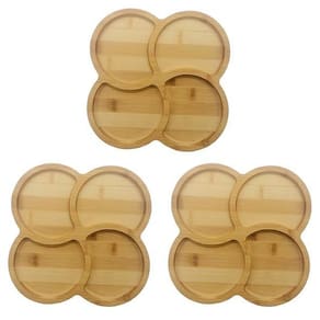 Kit 3 Petisqueiras Onda Bambu 22Cm Class Home