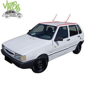 Par Pingadeira Borracha Friso Calha Teto Fiat Uno Até 2004