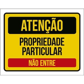 Kit 10 Placa Proprieda Particular Entre 36X46