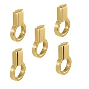 Kit 5 Puxador Antique Ponto Zen Dourado Fosco Zp5404.955
