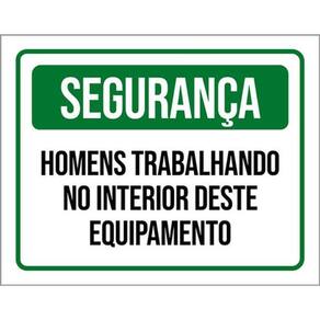 Kit 5 Placas De Segurança Homens Trabalhando 36X46