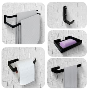 Acessórios Banheiro 5 Peças Toalheiro Duplo Supremo 60Cm