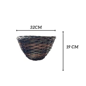Vaso Meia Lua Trançado Jardim Vertical