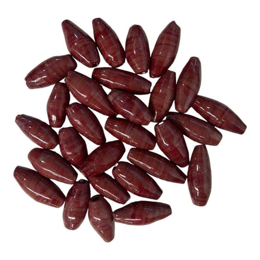 Kit 7 Firmas Azeitona 35X15Mm Murano Guias - Escolha A Cor