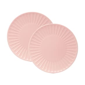 Jogo 2 Pratos Sobremesa Colibri Rosa