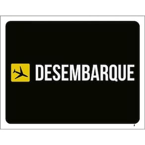 Kit 10 Placas Avião Desembarque 36X46
