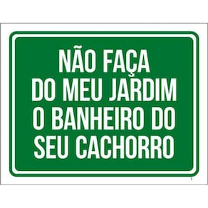 Kit 10 Placa Ver Faça Jardim Banheiro Seu Cachorro 36X46