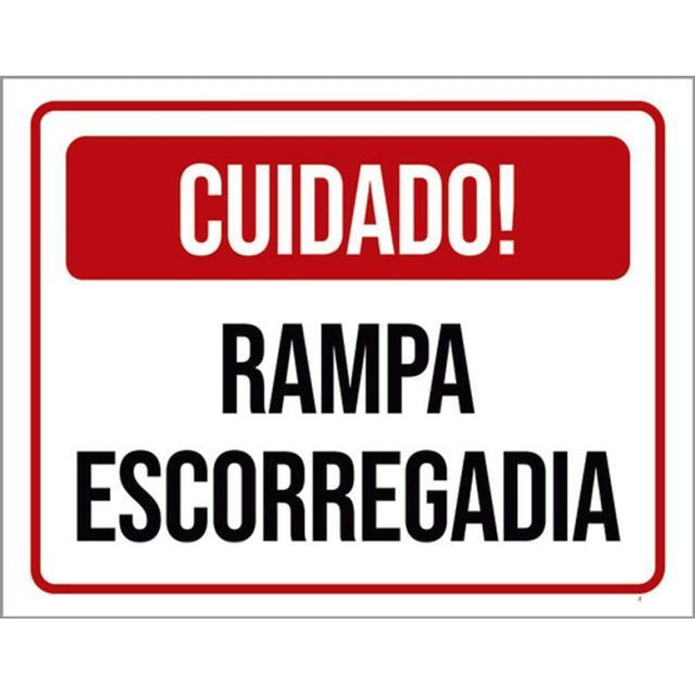 Kit 10 Placas Cuidado Rampa Escorregadia 36X46