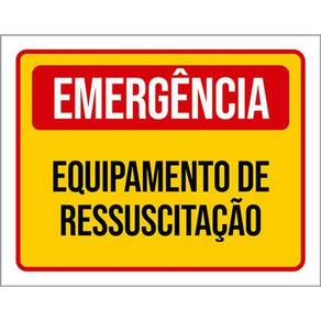 Kit 10 Placas Emergência Equipamento Ressuscitação 36X46