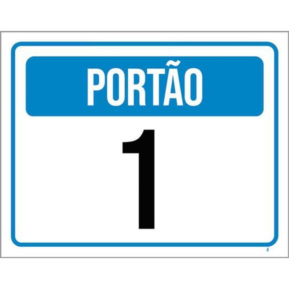 Kit 10 Placas Identificação Portão 1 36X46