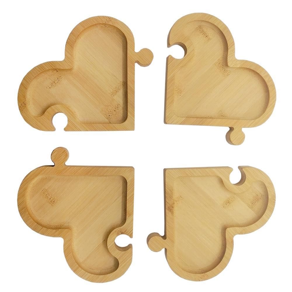Petisqueira Quebra-Cabeça Bambu 26Cm Class Home