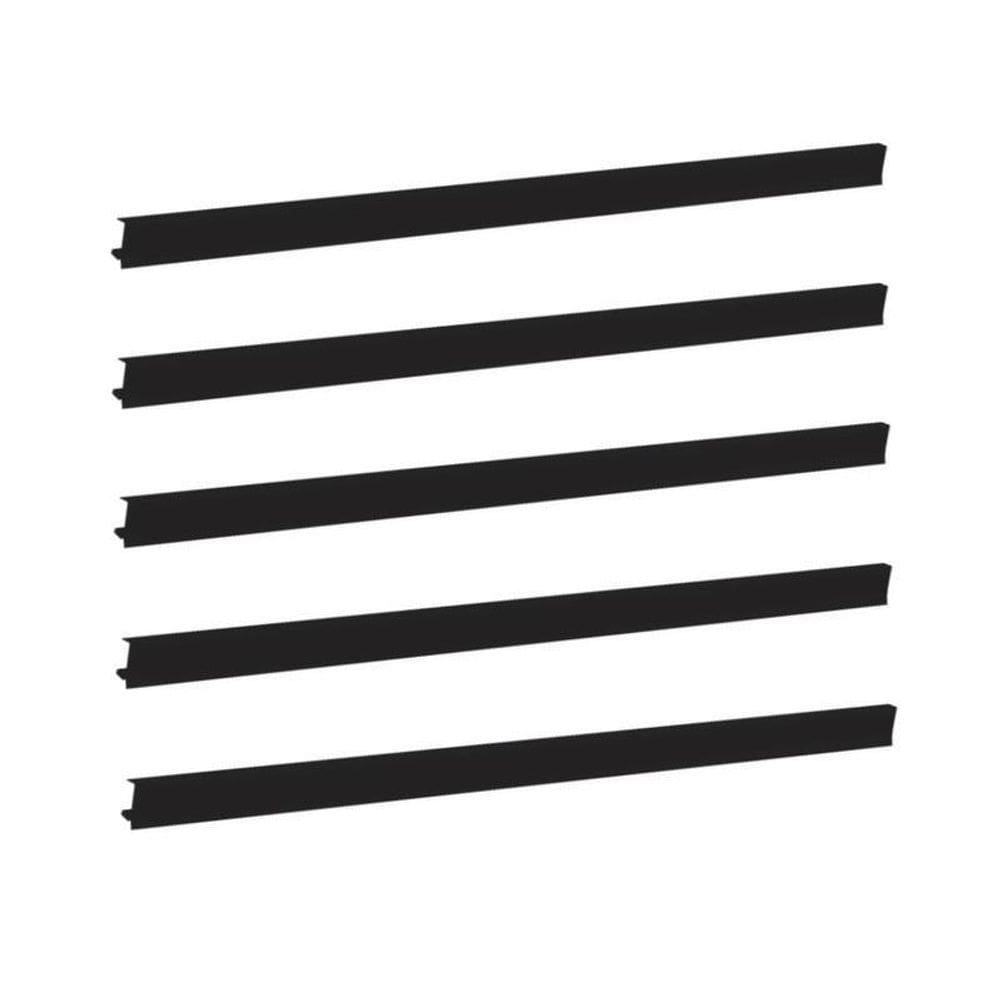 Porta Etiqueta Bandeja Gondola Lx 92 Cm Preto Kit Com 150