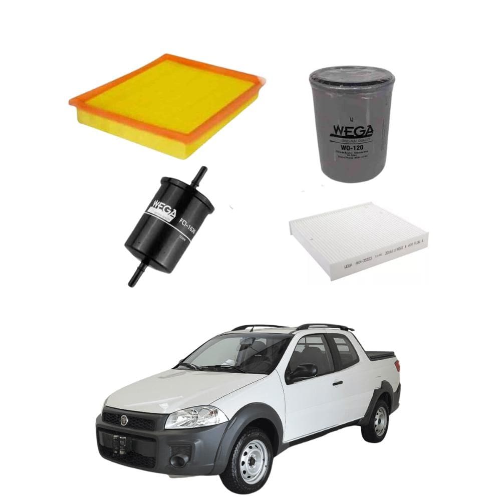 Kit Filtro Troca de Óleo Strada 1.4 2012 A 2016 WKL123 Wega
