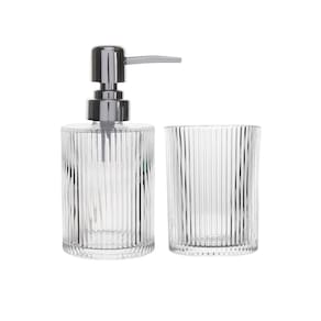 Conjunto De 2 Peças Para Banheiro De Vidro Lines Da Lyor