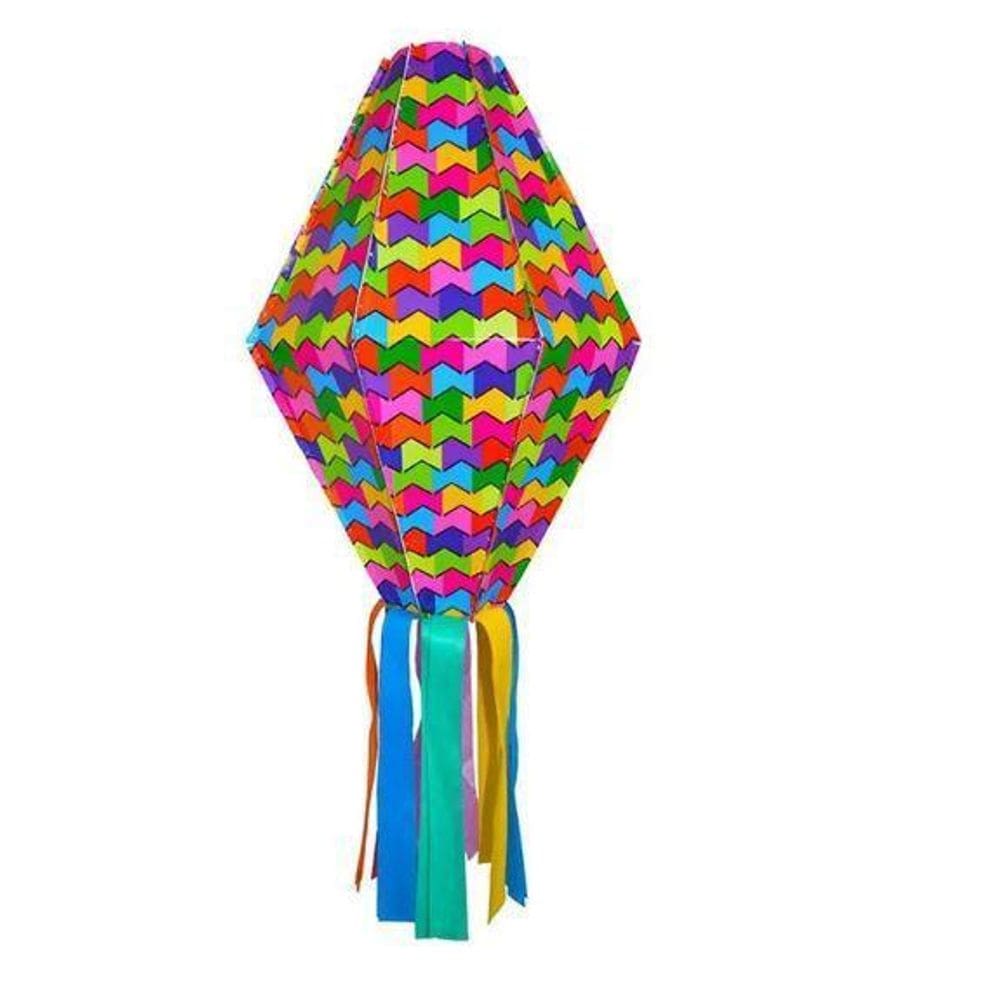 Balão Plástico Festa Junina Ilustrado Colorido 28Cm- Kit 3Un