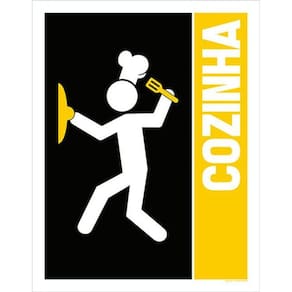 Kit 10 Placas Cozinha Homem 36X46