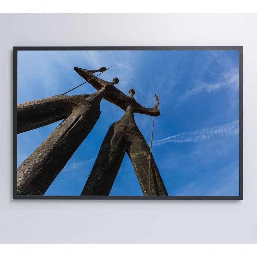 Quadro Os Dois Candangos Brasília Medidas 40x60 Cm Tipo De Impressão Adesivo Fotográfico